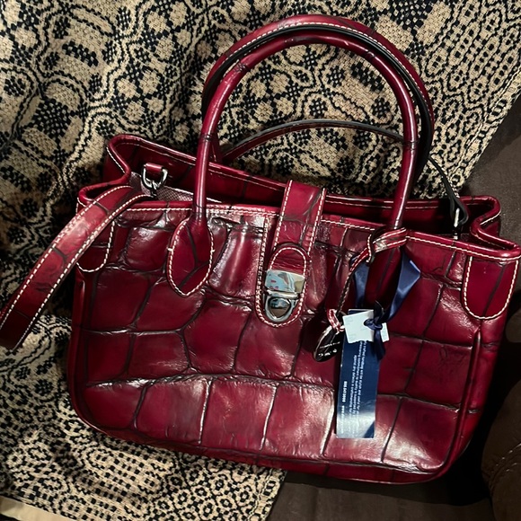 Dooney & Bourke Handbags - Dooney and Bourne Croc Embossed! Brand New with Tags! Crimson Color!